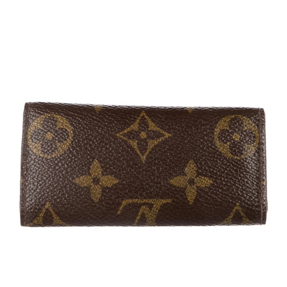 Louis Vuitton LV Coated Canvas Monogram Logo 3 Key Holder Wallet Cardholder - Picture 3 of 15
